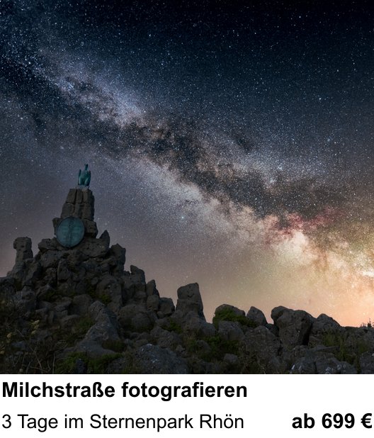 Vielseitiger Fotoworkshop rund um Milchstraße fotografieren: 3 Tage im Sternenpark Rhön