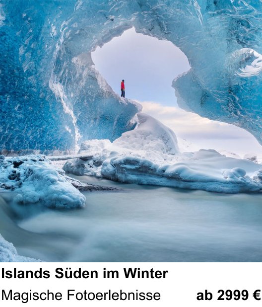 Vielseitiger Fotoworkshop rund um Islands Süden im Winter: Magische Fotoerlebnisse