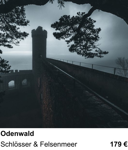Vielseitiger Fotoworkshop rund um Odenwald: Schlösser & Felsenmeer