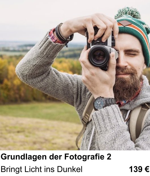 Fotoworkshop Stuttgart: Bringt Licht ins Dunkel mit Kamera-Technik im Aufbaukurs