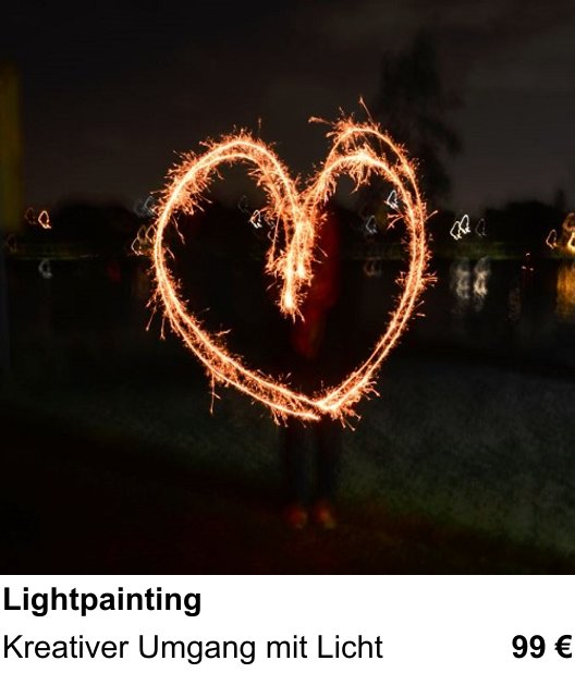 Fotoworkshop Stuttgart: Kreativer Umgang mit Licht mit Lightpainting