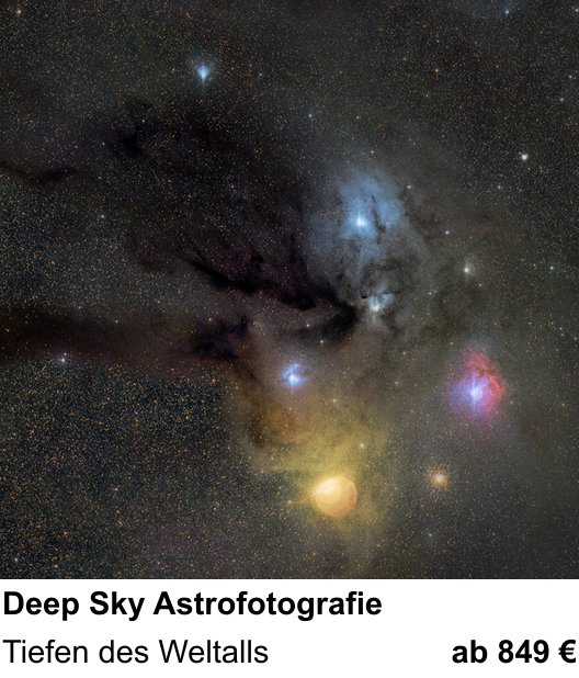 Vielseitiger Fotoworkshop rund um Deep Sky Astrofotografie: Tiefen des Weltalls