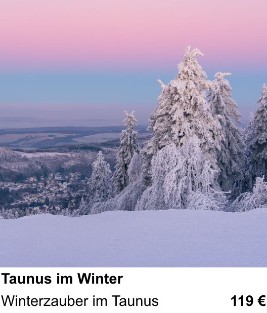 Vielseitiger Fotoworkshop rund um Taunus im Winter: Winterzauber im Taunus